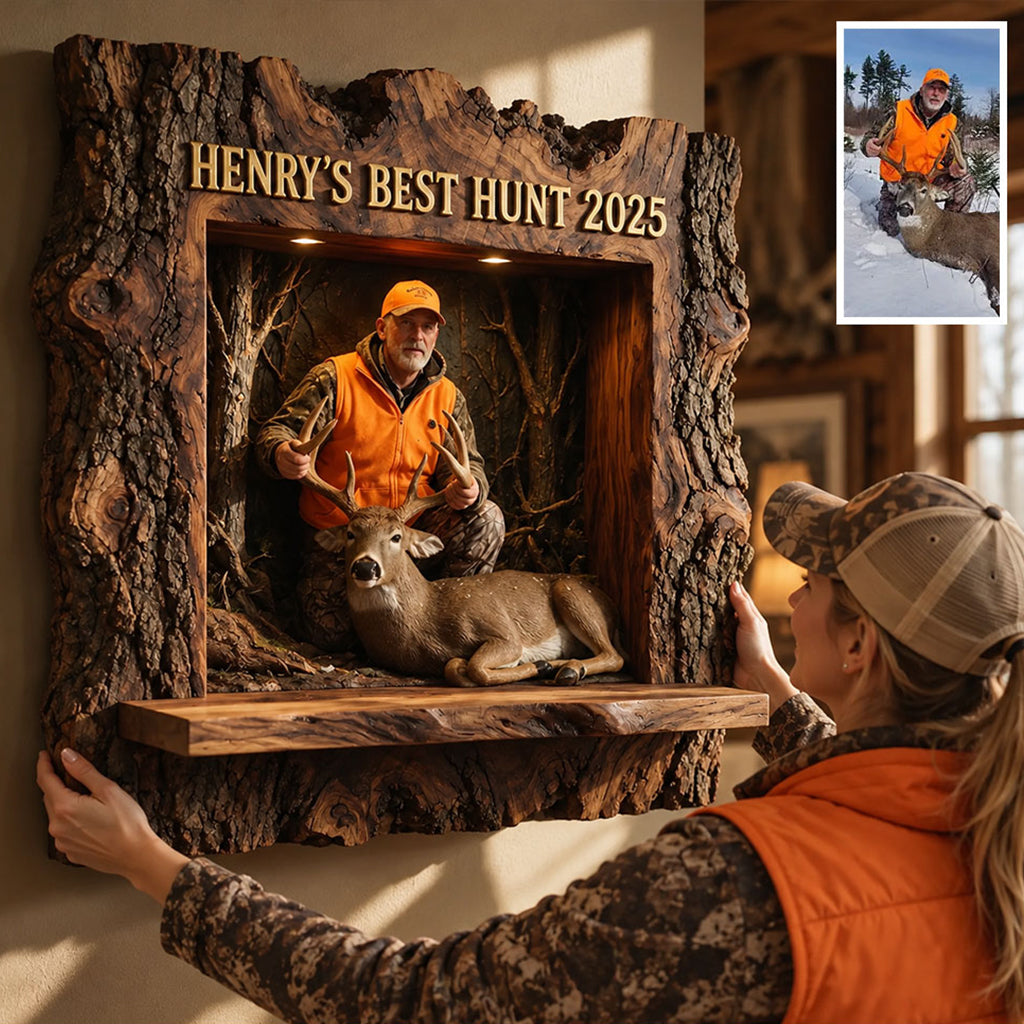 Hunting Season - Personalized Hunting Wooden Floating Shelf
