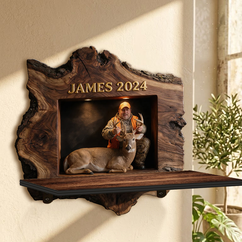 Hunting Season - Personalized Hunting Wooden Floating Shelf