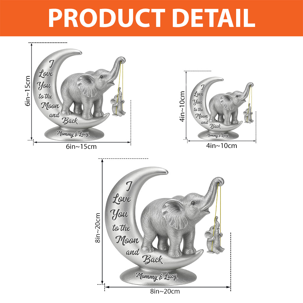 Elefanten-Mama-Oma - Personalisierte Acrylplakette in individueller Form für die Tochter