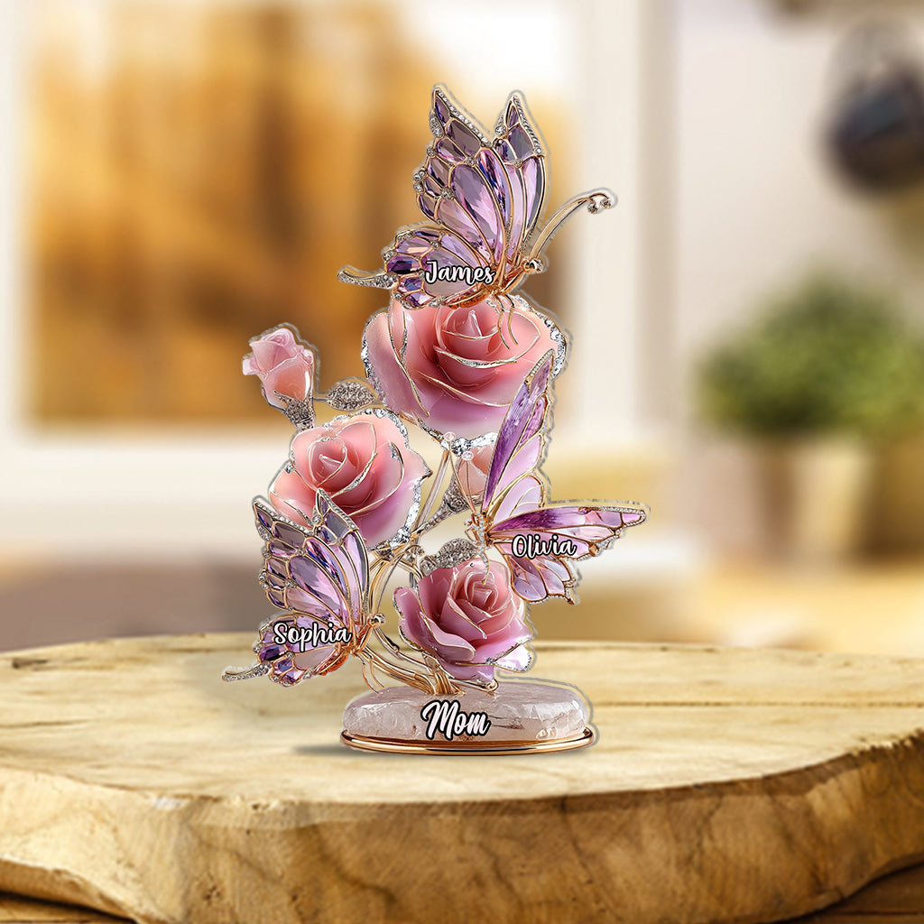 We Love You - Personalized Mother Custom Shaped Acrylic Plaque