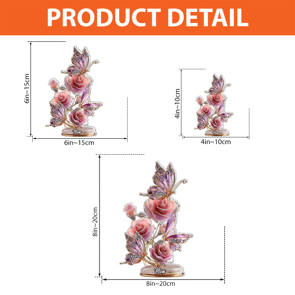 We Love You - Personalized Mother Custom Shaped Acrylic Plaque