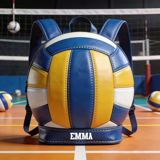 Love Volleyball - Personalisierbarer Volleyball Rucksack mit wechselbarem Lederpatch
