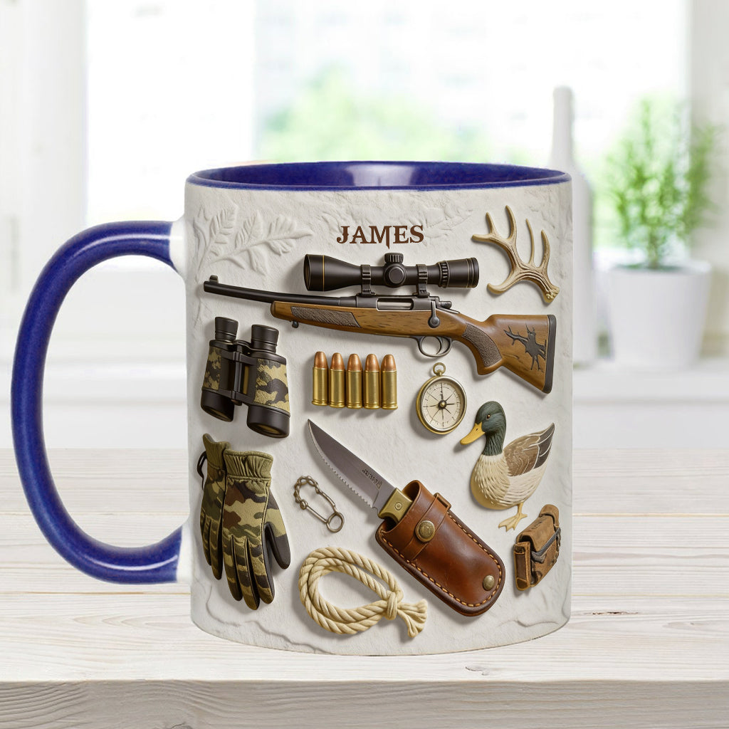 Liebe zur Jagd – Personalisierte Tasse und Untersetzer mit Jagdmotiv