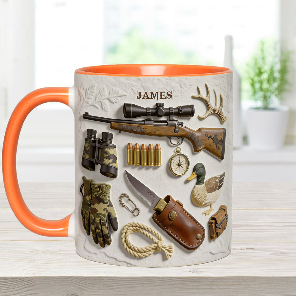 Liebe zur Jagd – Personalisierte Tasse und Untersetzer mit Jagdmotiv