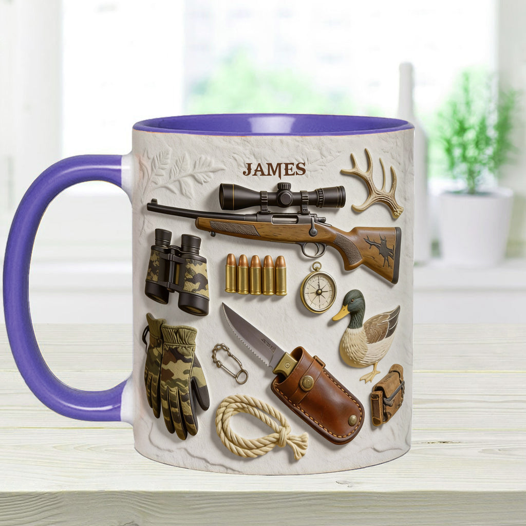 Liebe zur Jagd – Personalisierte Tasse und Untersetzer mit Jagdmotiv
