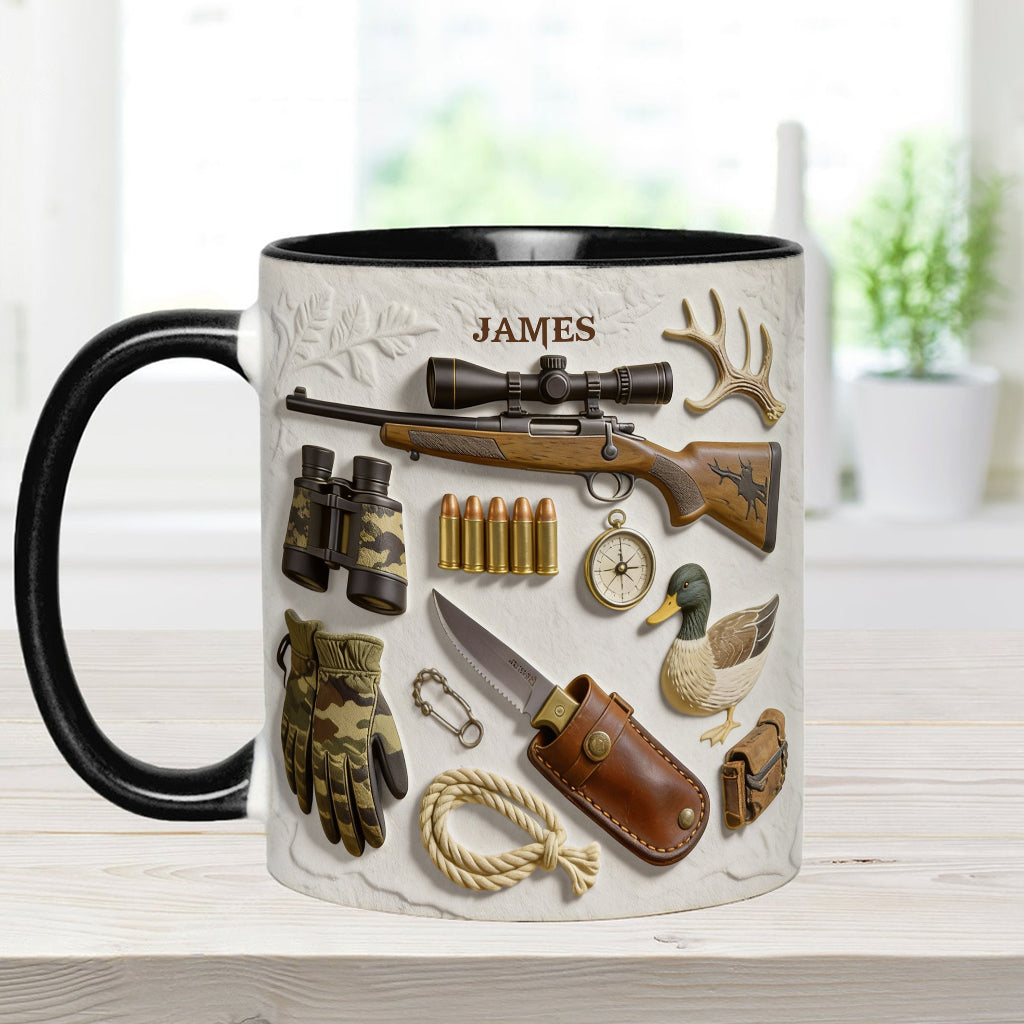Liebe zur Jagd – Personalisierte Tasse und Untersetzer mit Jagdmotiv