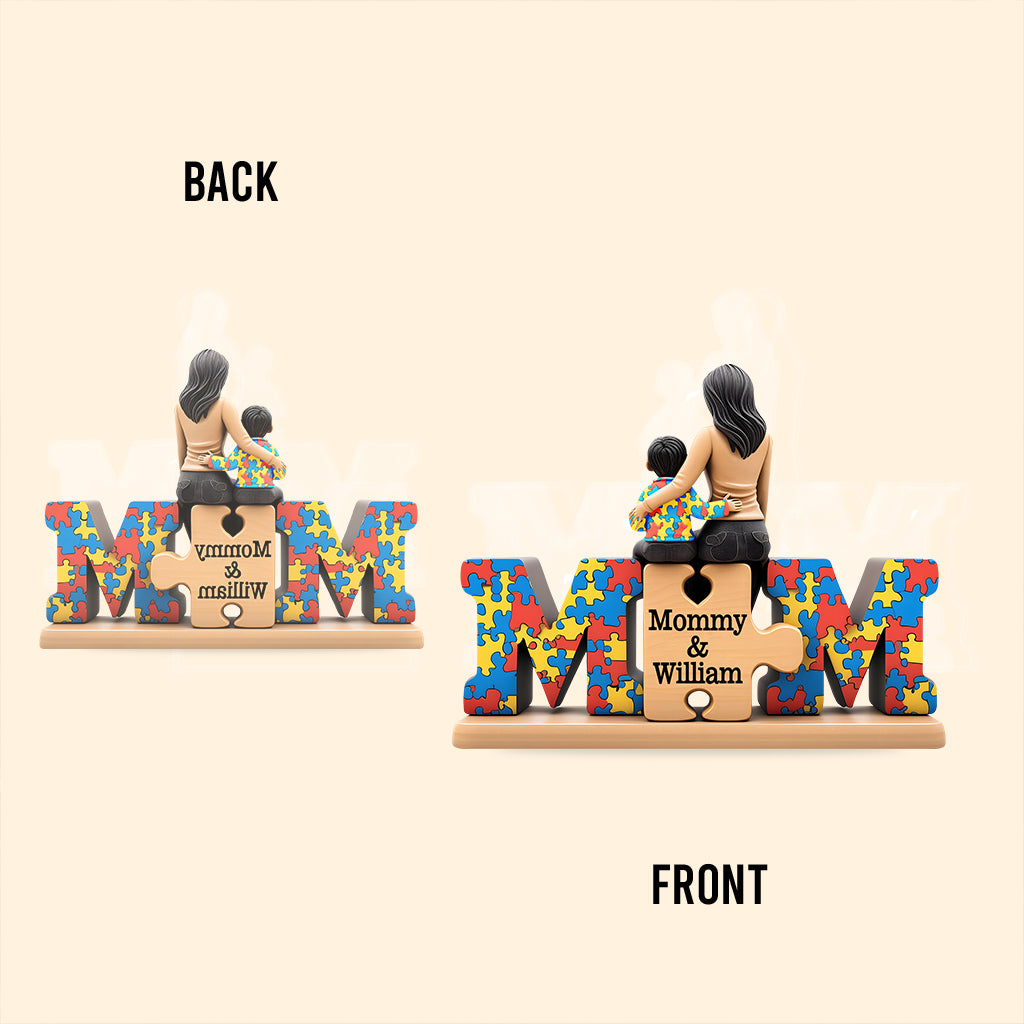 Autism Mom - Personalized Autism Awareness Custom Shaped Acrylic Plaque