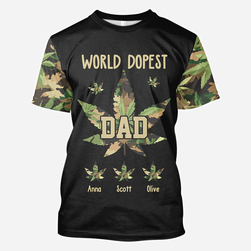 Der coolste Papa aller Zeiten – personalisiertes „Weed All Over“-Shirt