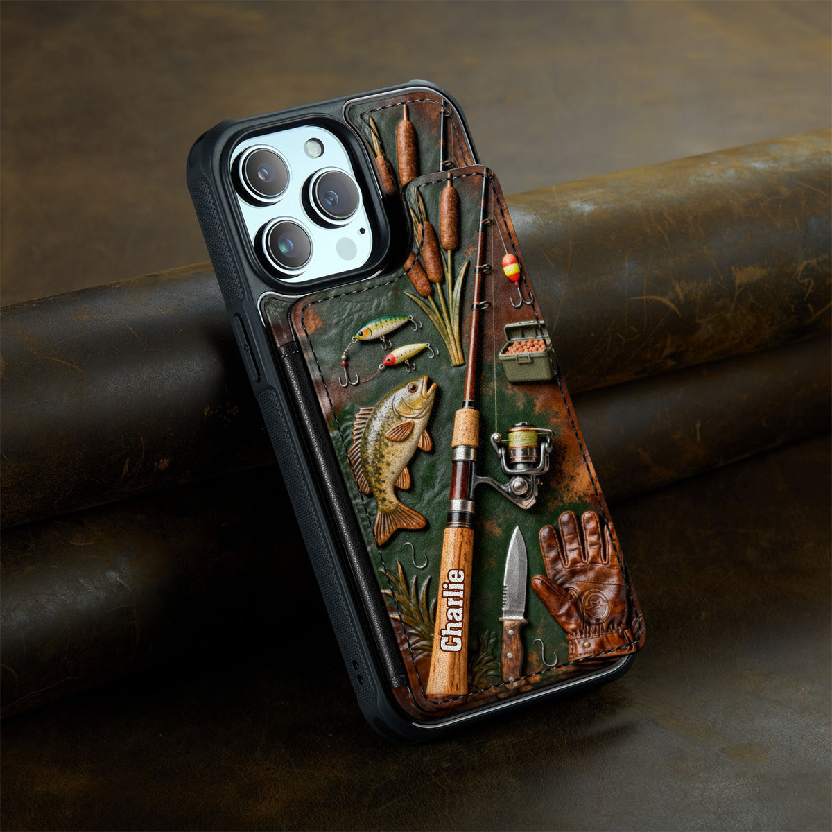 Liebe zum Angeln – Personalisierte Handyhülle mit Angelmotiv