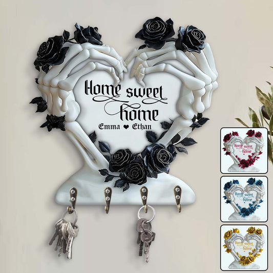 Till Death Do Us Part - Personalized Skull Custom Shaped Key Rack