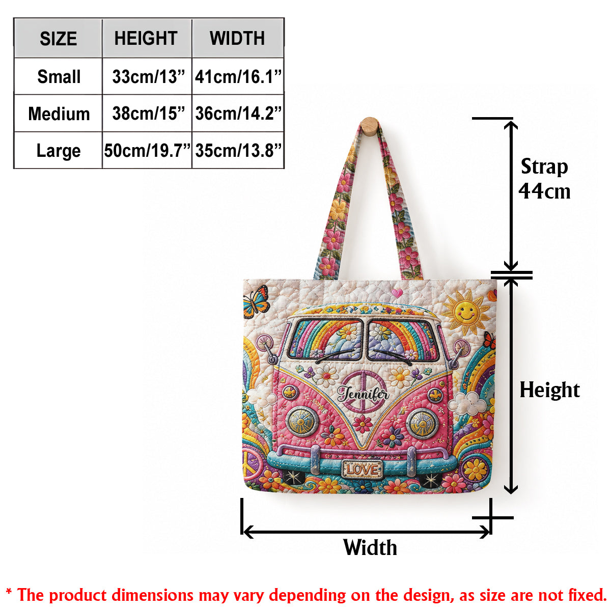 Hippie Soul Set Tasche Mit Charm - Personalisierte Hippie Stepp-Tasche Mit Plüsch-Charm