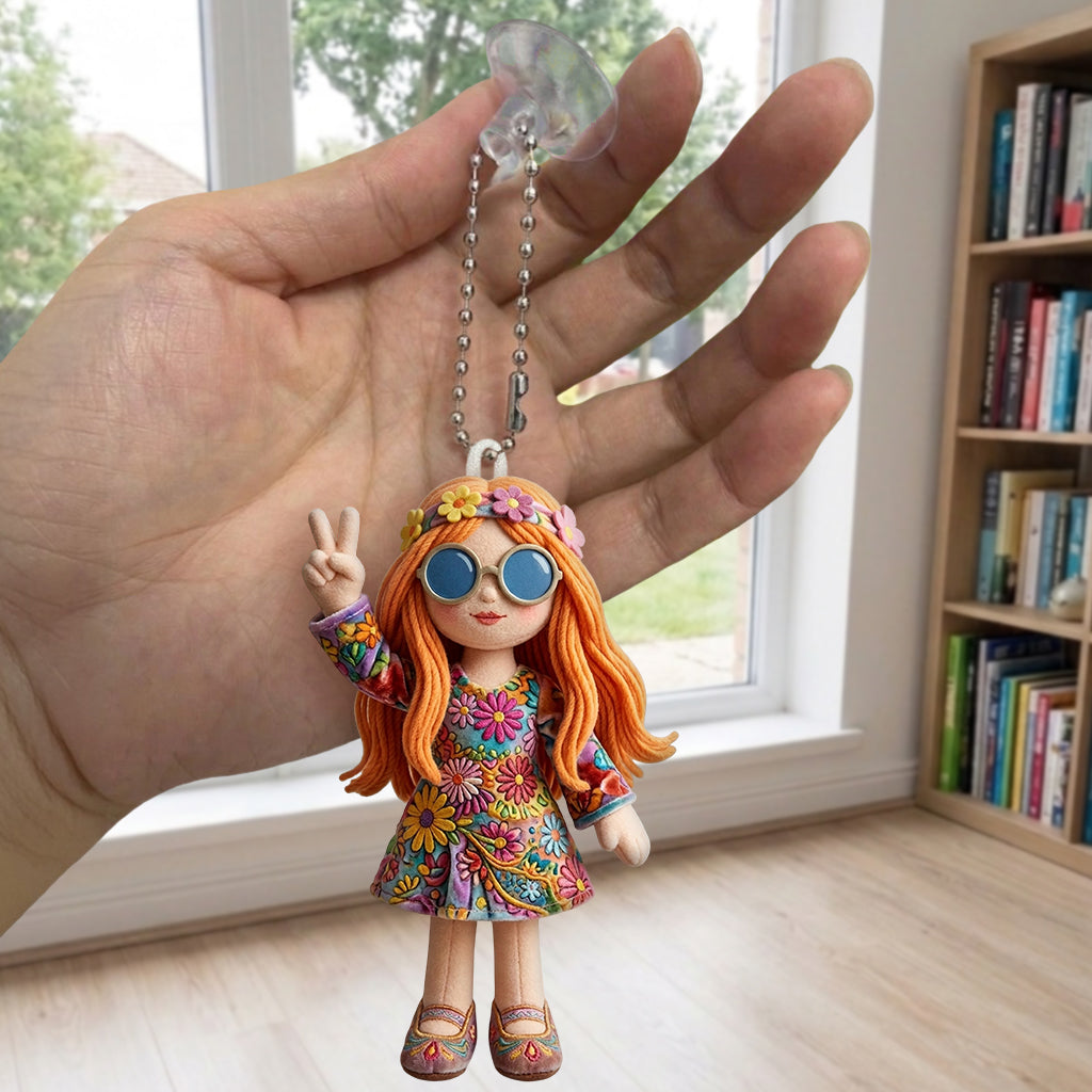 Hippie Soul Set Tasche Mit Charm - Personalisierte Hippie Stepp-Tasche Mit Plüsch-Charm