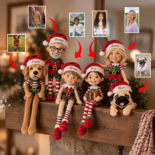 Christmas Elf - Personalized Family Posable Plush Doll