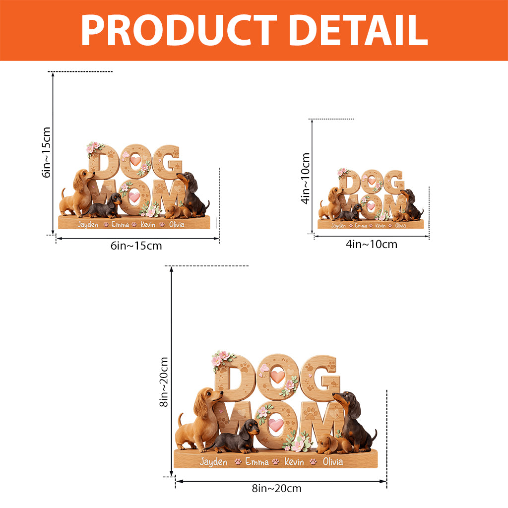 Hundemama – Personalisierte Acrylplakette in Hundeform