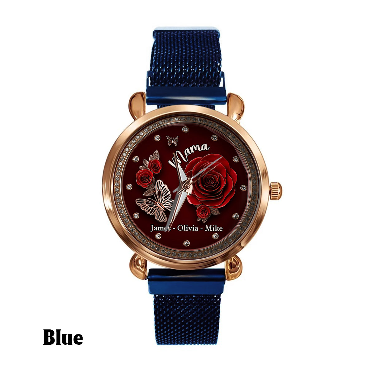 Mama Rose Flower - Personalized Mother Women Hand Watch