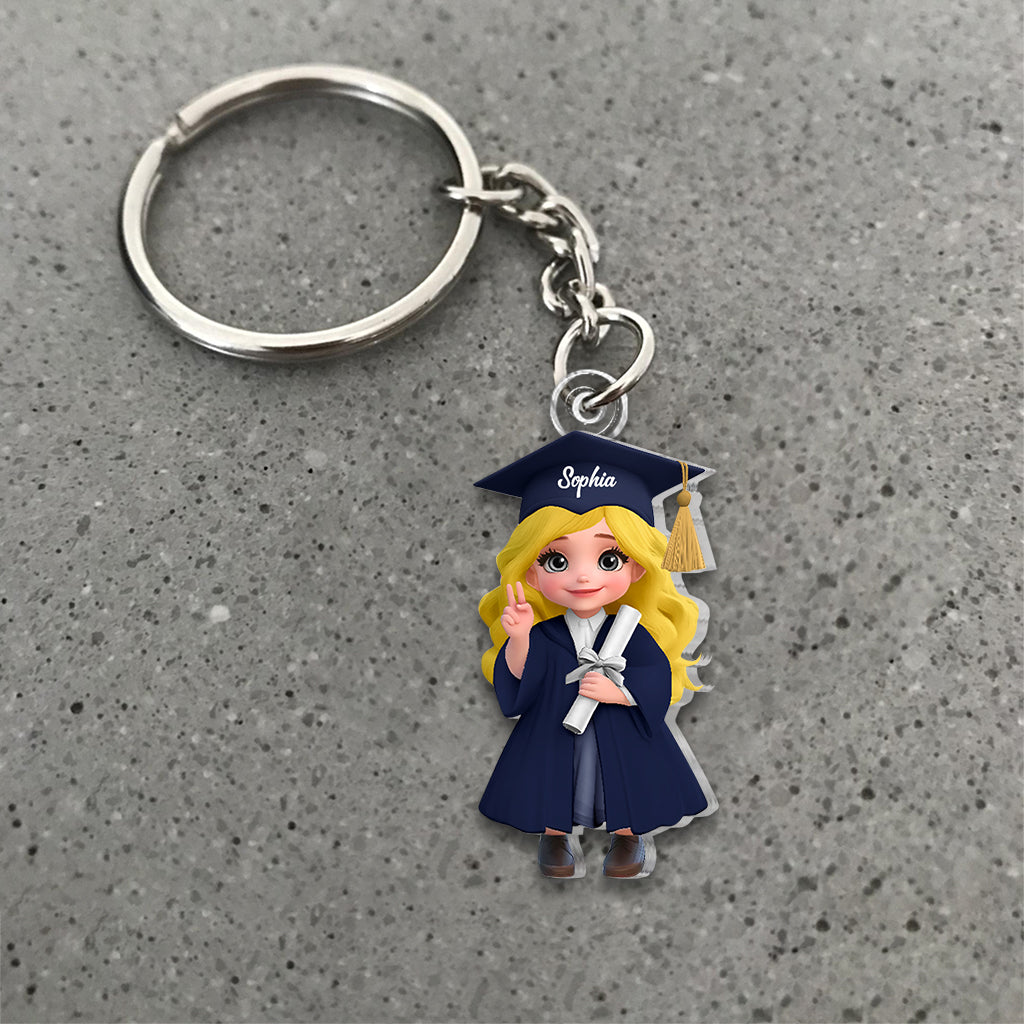 Graduation Class 2025 - Personalized Graduation Custom Shaped Keychain