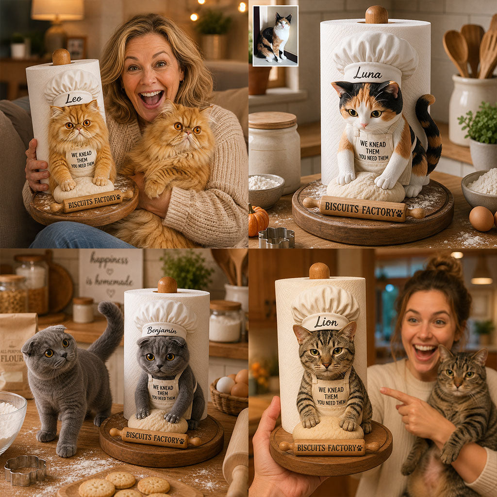 Biscuits Factory - Personalized Cat Paper Towel Stand