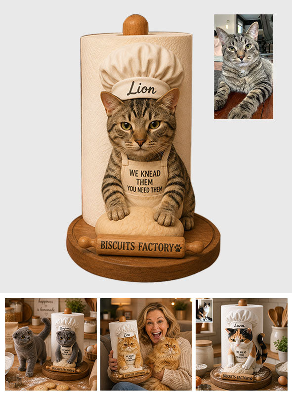 Biscuits Factory - Personalized Cat Paper Towel Stand