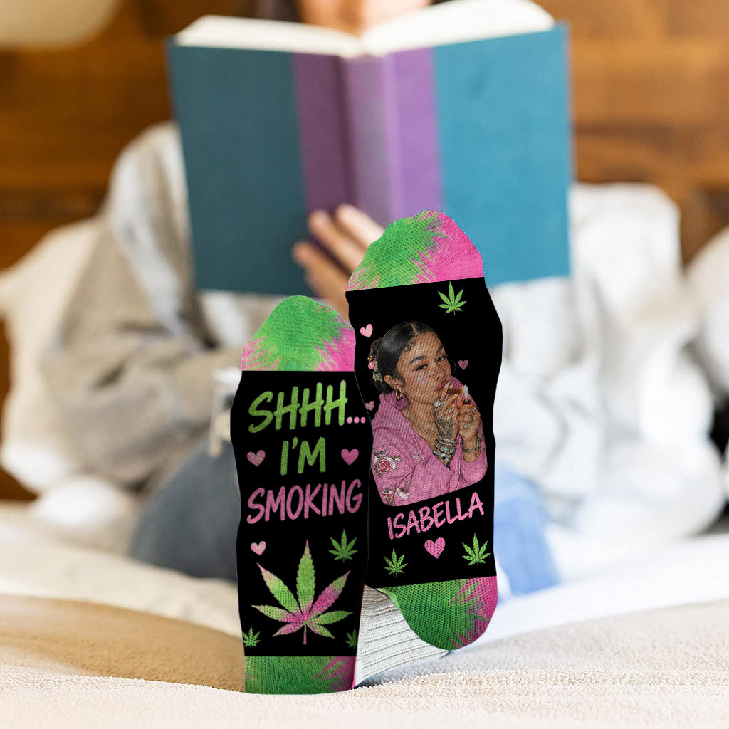 Shhh... I'm High - Personalized Weed Socks