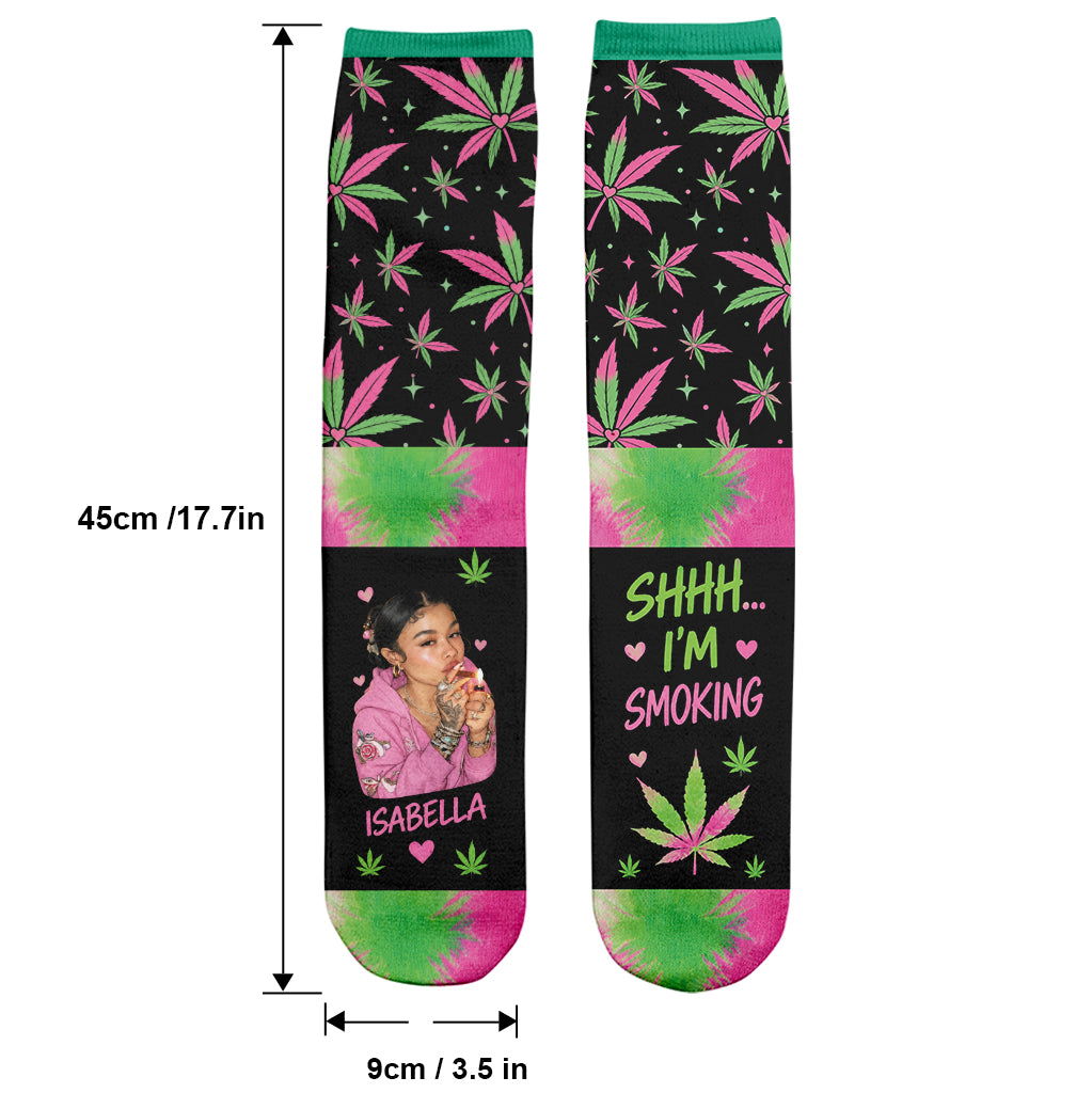 Shhh... I'm High - Personalized Weed Socks
