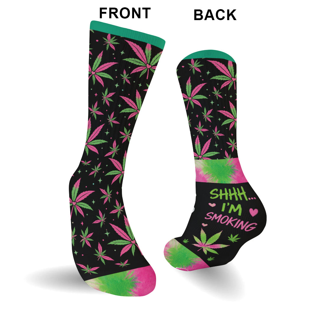 Shhh... I'm High - Personalized Weed Socks