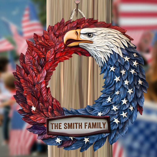 Happy Independence Day - Personalized Independence Day/ 4th of July Custom Shaped Wood Sign