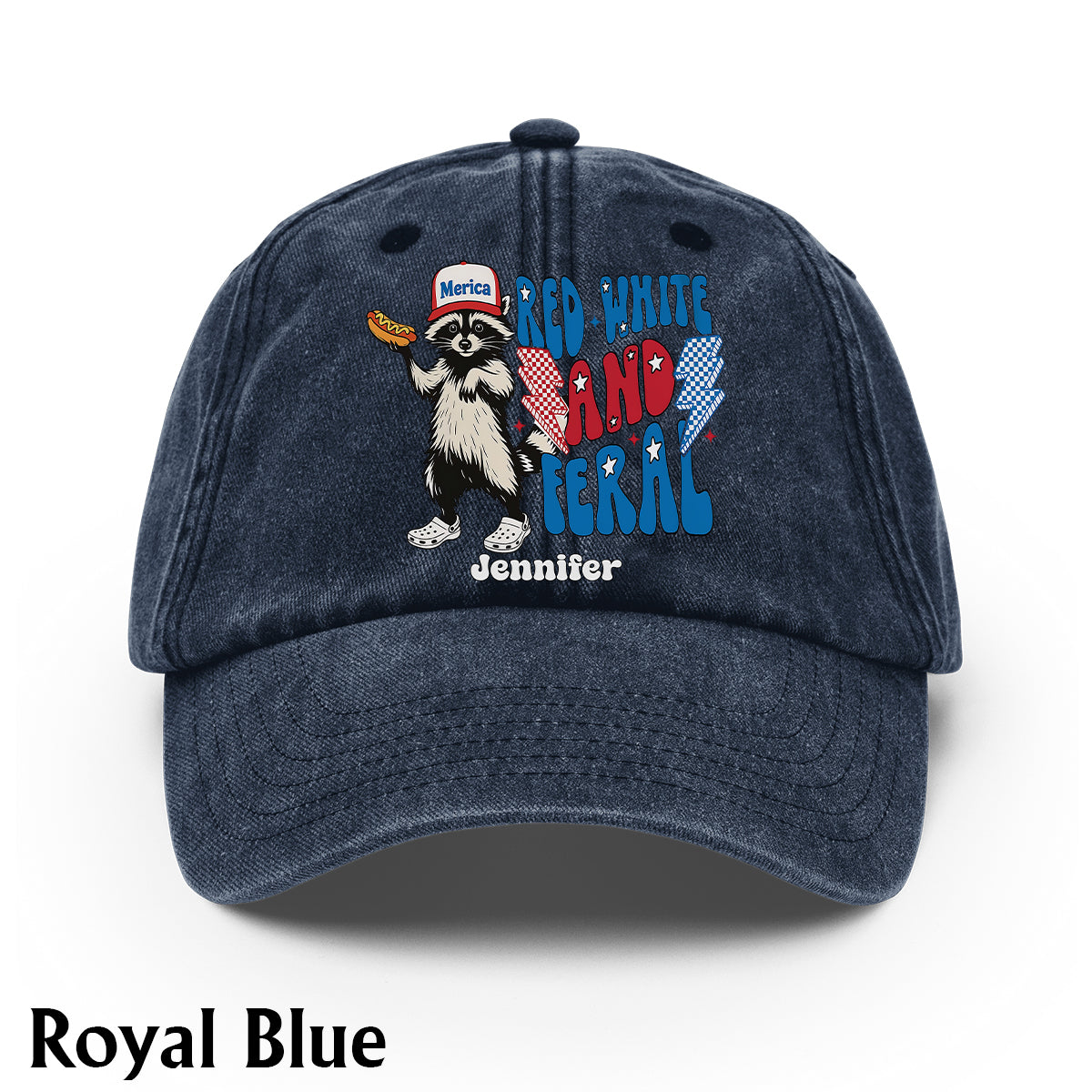 Rot, Weiß und Wild – Personalisierte Jeans-Kappe zum Unabhängigkeitstag/4. Juli