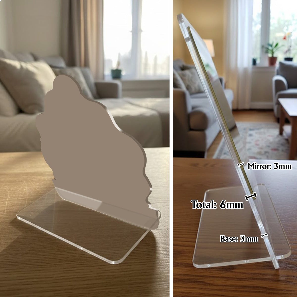Heiliges Herz – Personalisierter christlicher Schreibtischspiegel