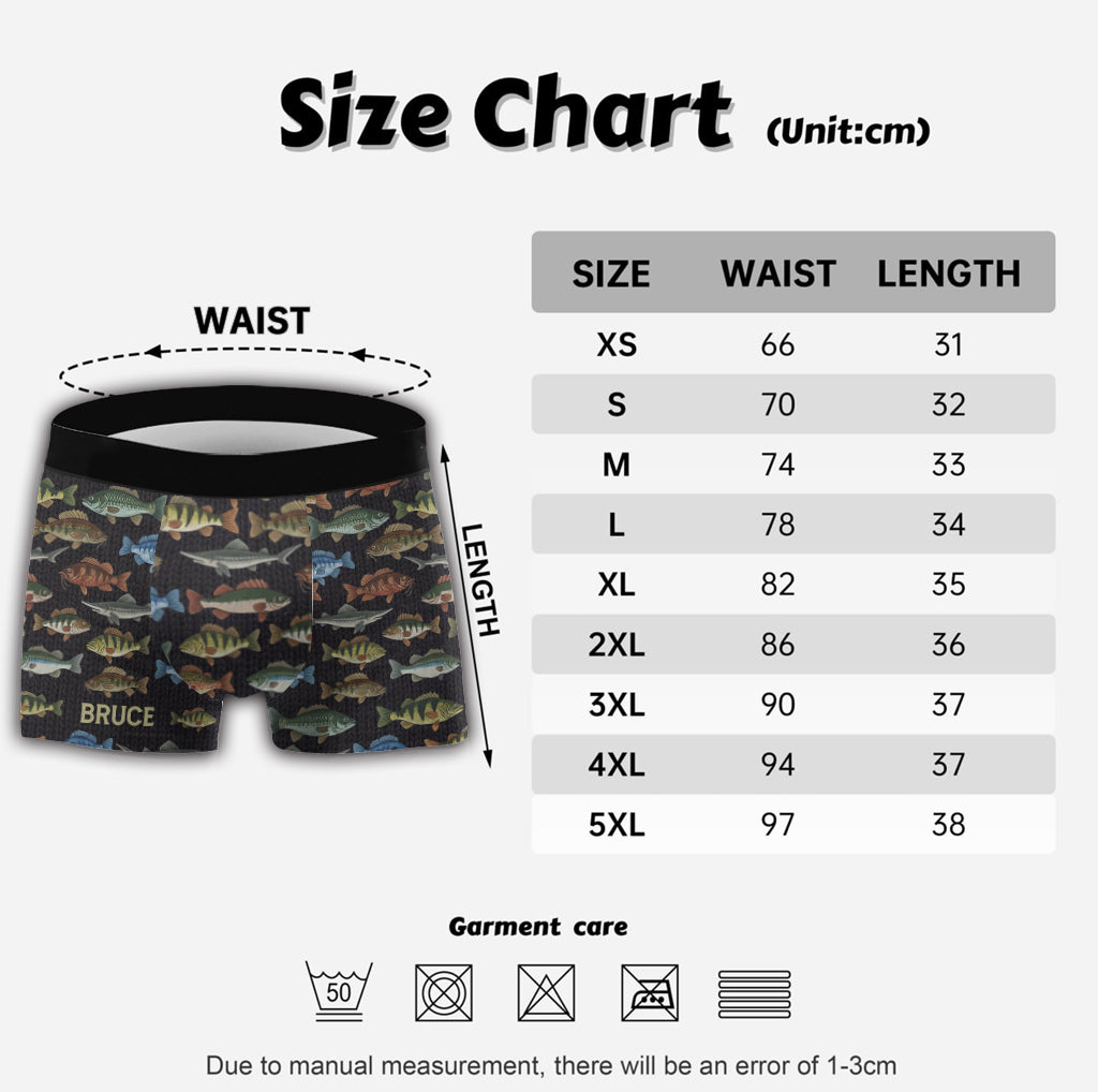 Love Fishing - Personalized Fishing Men’s Boxer Briefs