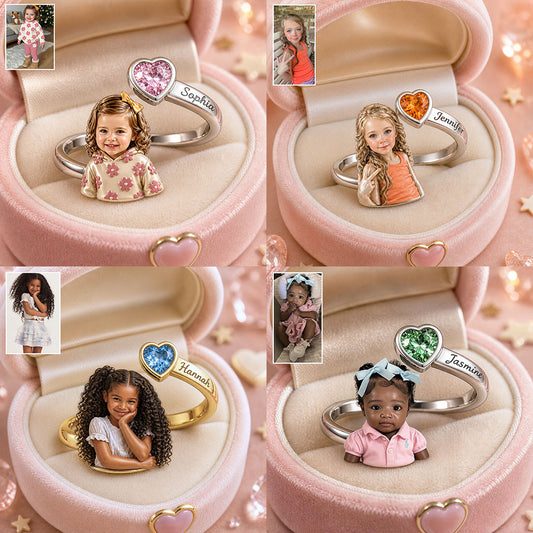 Geburtstagsgeschenk für Kinder - Personalisierbarer verstellbarer Ring