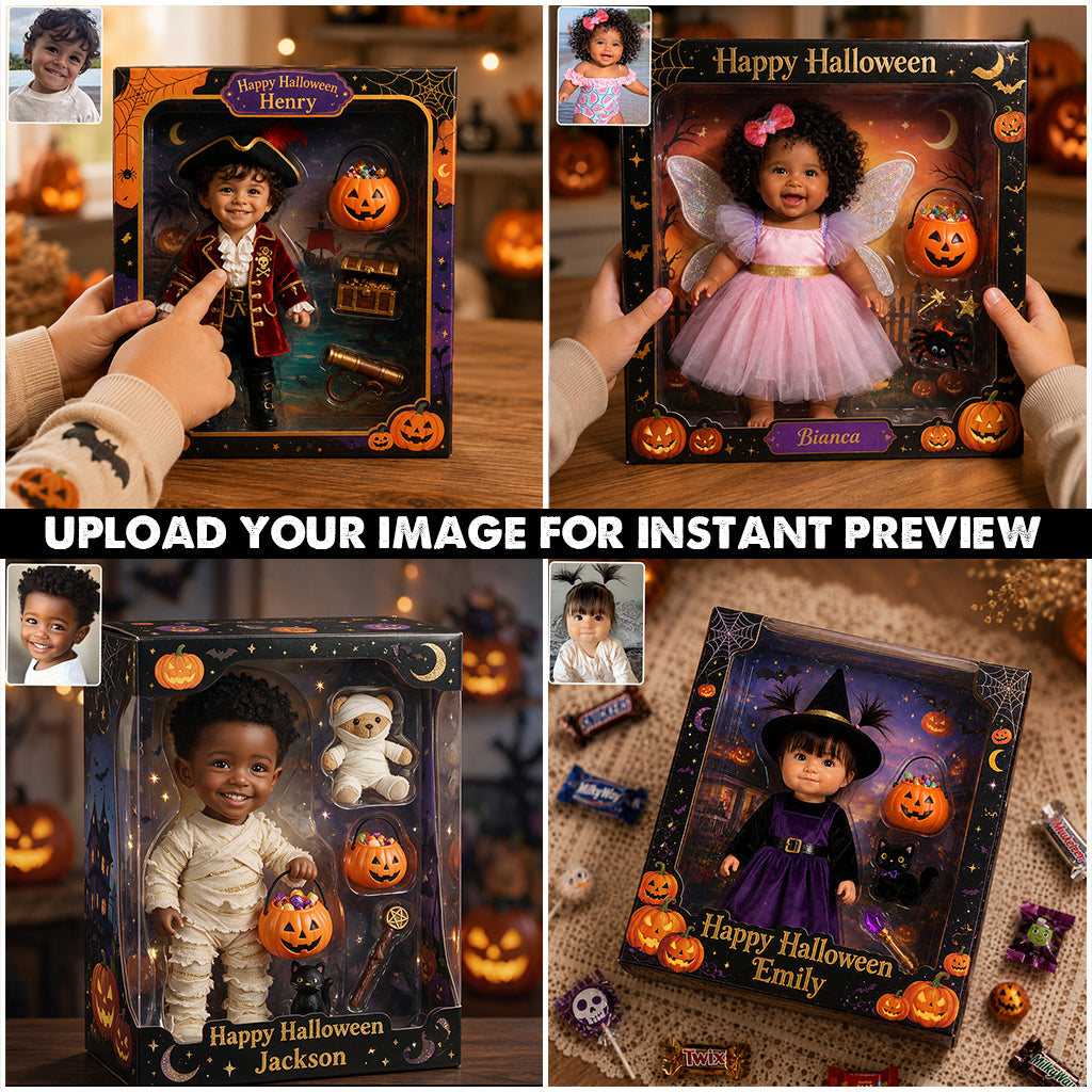 Happy Halloween - Personalized Kid Custom Shaped Acrylic Plaque