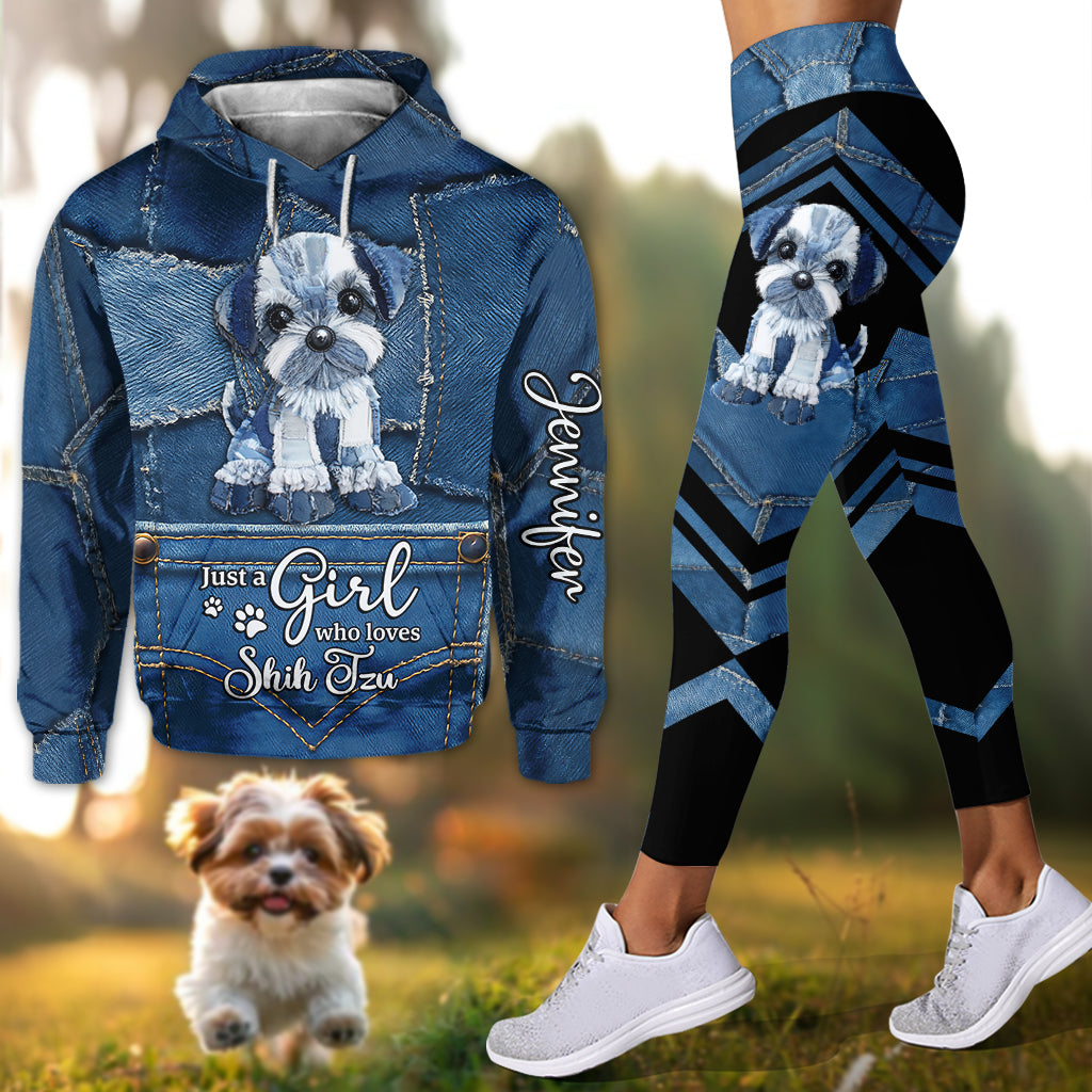 Liebe Shih Tzus – Personalisierter Hunde-Hoodie und Leggings