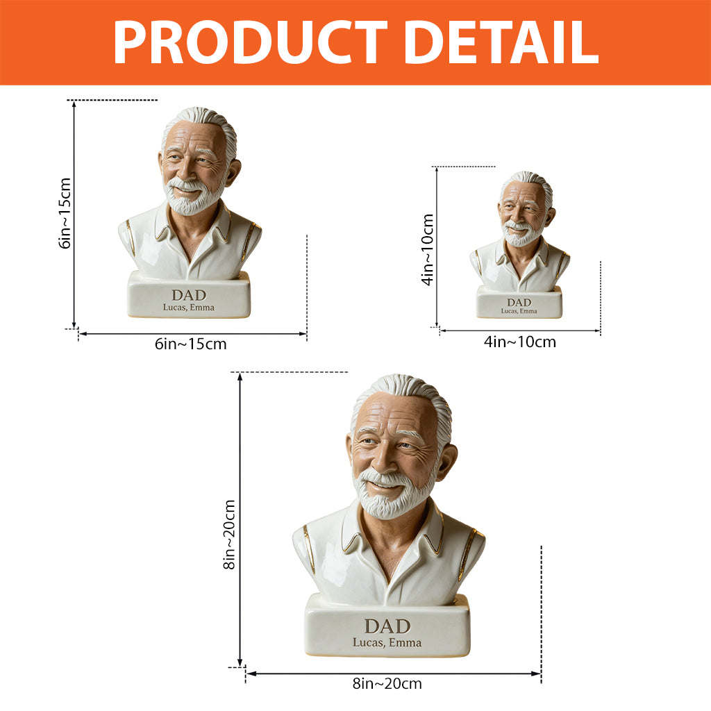 Papa Nana Father Mother Statue - Personalized Father Custom Shaped Acrylic Plaque