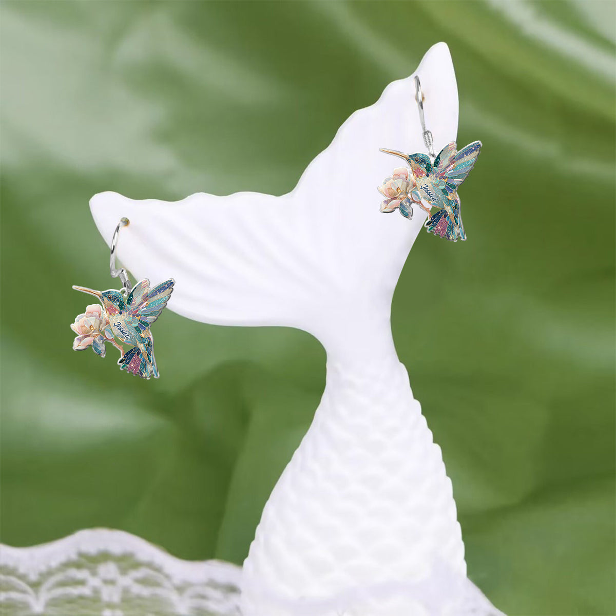 Liebe zum Kolibri – Personalisierte Kolibri-Ohrringe