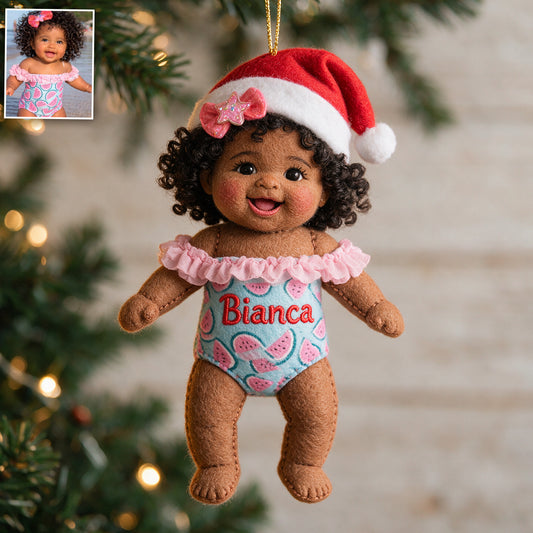 Kleines Weihnachten - Personalisierbarer Kinder-Plüschornament