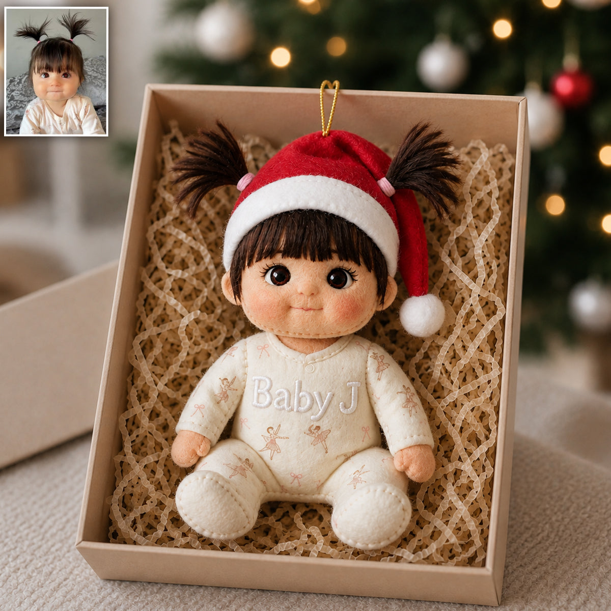 Little Christmas - Personalized Kid Plush Ornament