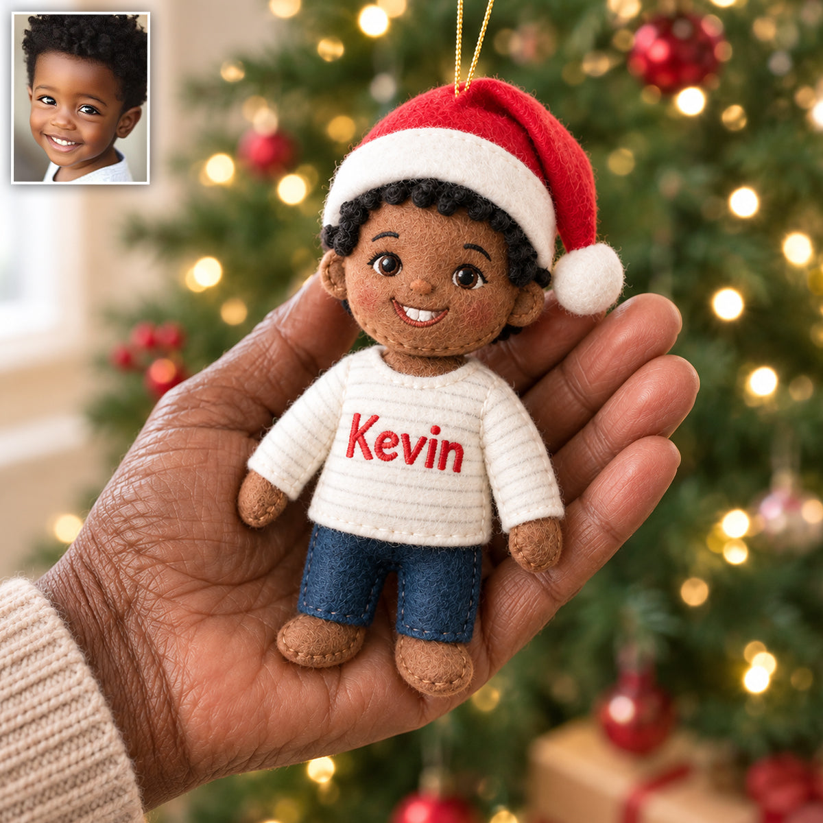 Little Christmas - Personalized Kid Plush Ornament