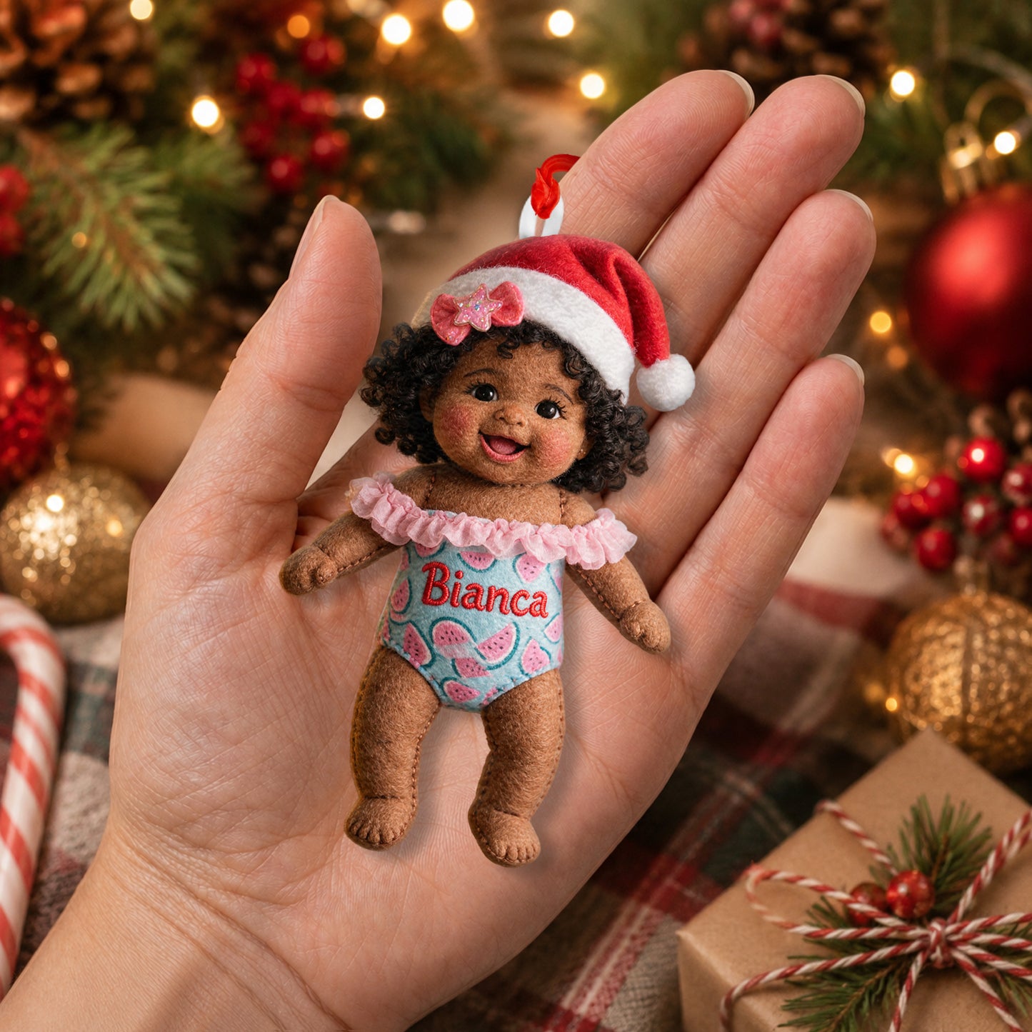 Little Christmas - Personalized Kid Plush Ornament