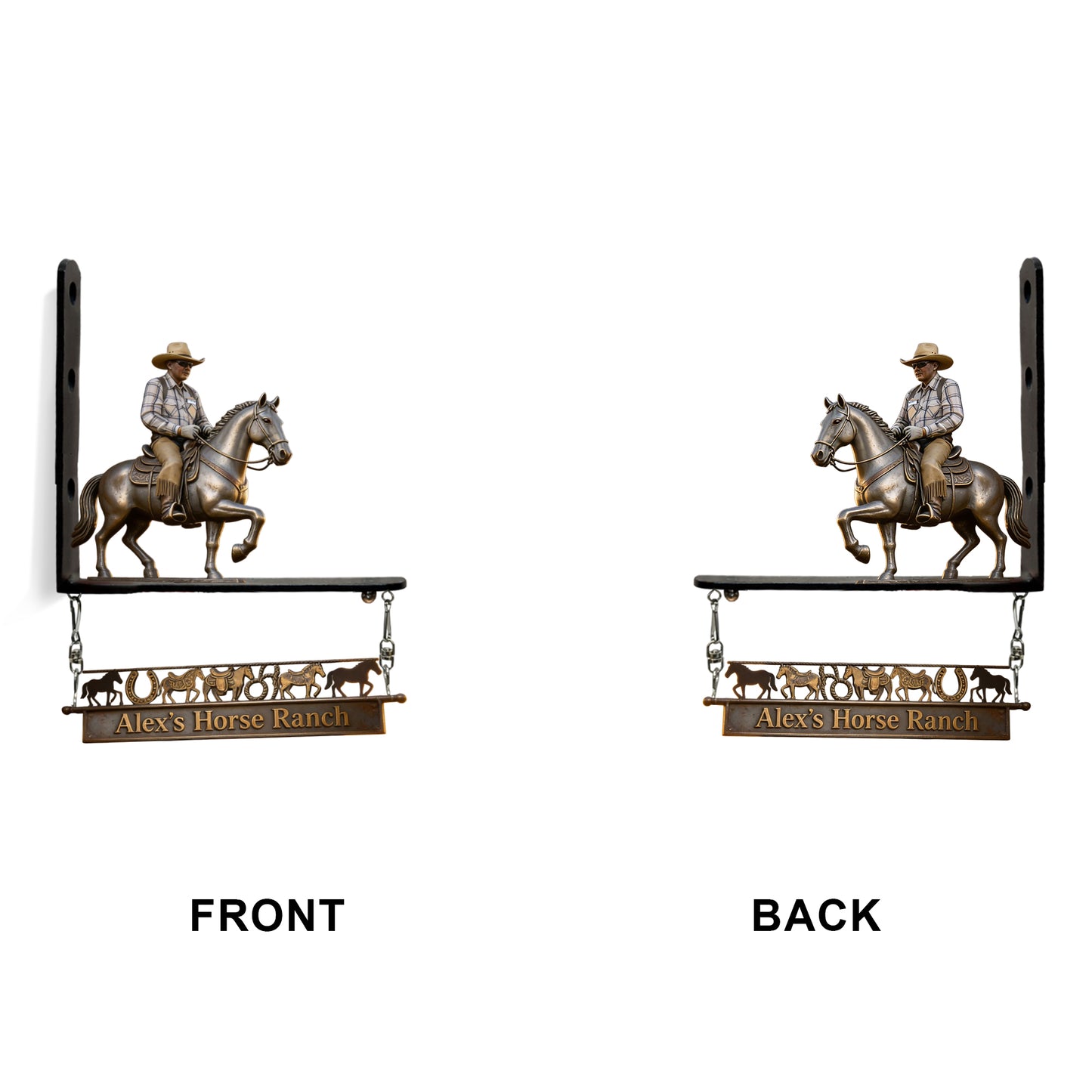 Love My Horse - Personalized Horse Wooden Wall Mount Sign