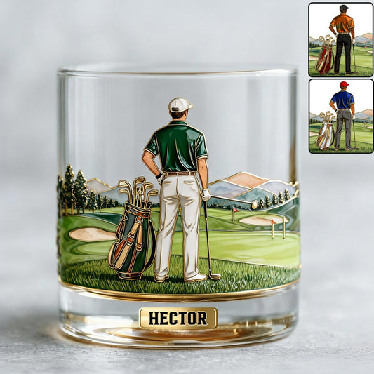 Liebe Golf und Alkohol – Personalisiertes Golf-Whisky-Dekanter-Set