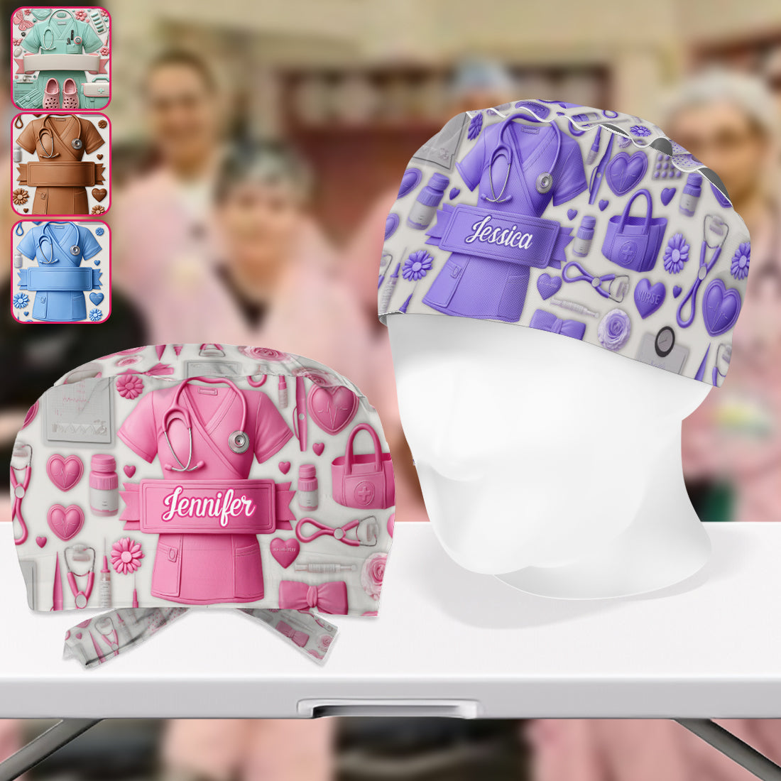 Nurse Life – Personalisierte OP-Haube für Pflegekräfte