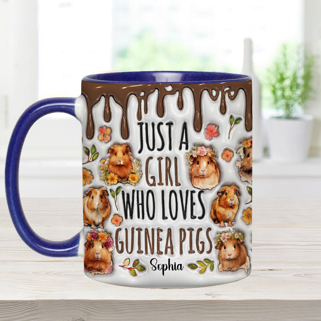 Personalisierte Tasse für ein Mädchen, das Meerschweinchen liebt