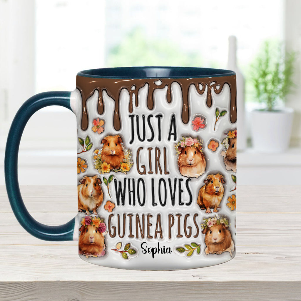 Personalisierte Tasse für ein Mädchen, das Meerschweinchen liebt