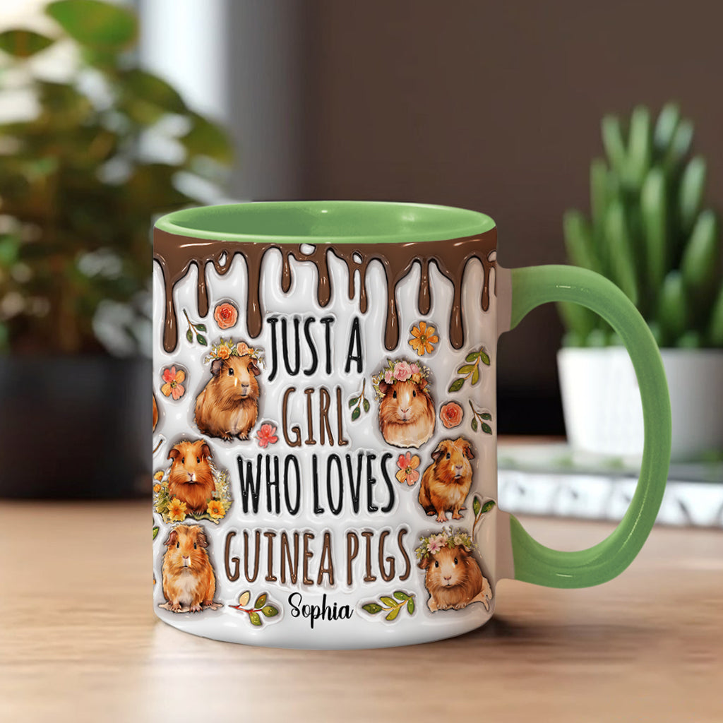 Personalisierte Tasse für ein Mädchen, das Meerschweinchen liebt