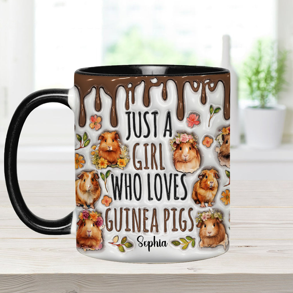 Personalisierte Tasse für ein Mädchen, das Meerschweinchen liebt