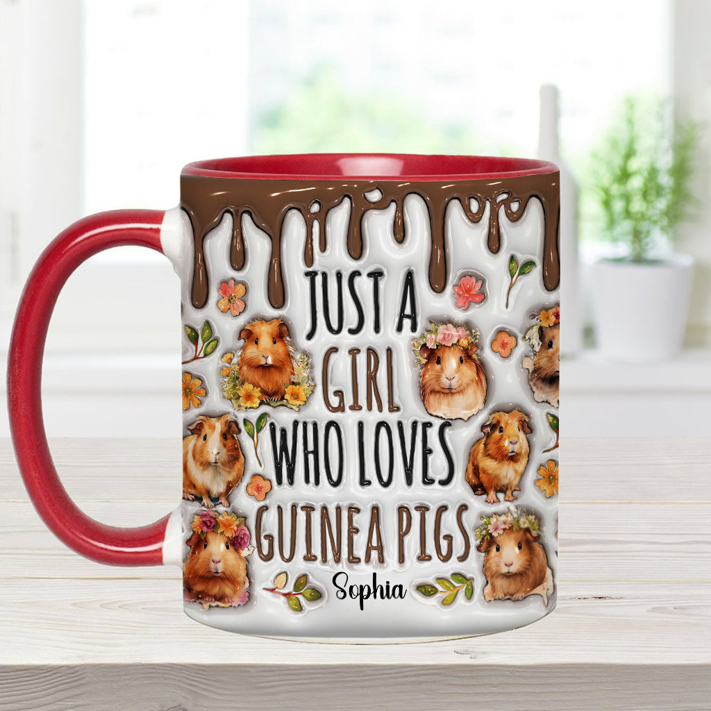Personalisierte Tasse für ein Mädchen, das Meerschweinchen liebt