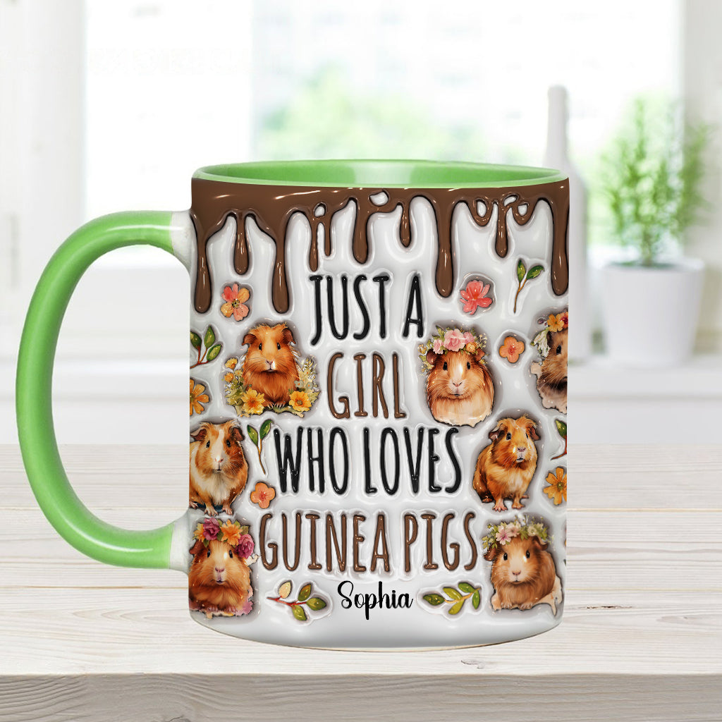 Personalisierte Tasse für ein Mädchen, das Meerschweinchen liebt