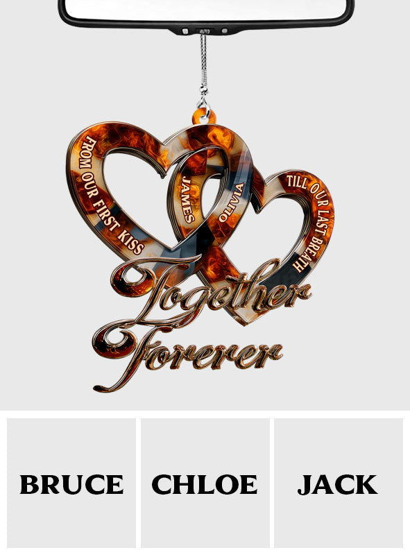 Für immer zusammen – Personalisierter transparenter Autoanhänger für Paare