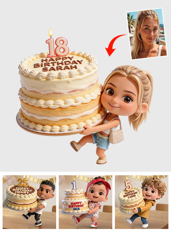 Benutzerdefiniertes Foto - Personalisierte Premium 3D-Figur zum Geburtstag