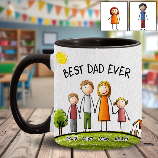 Bester Papa aller Zeiten - Personalisierte Tasse mit Vater-Akzent